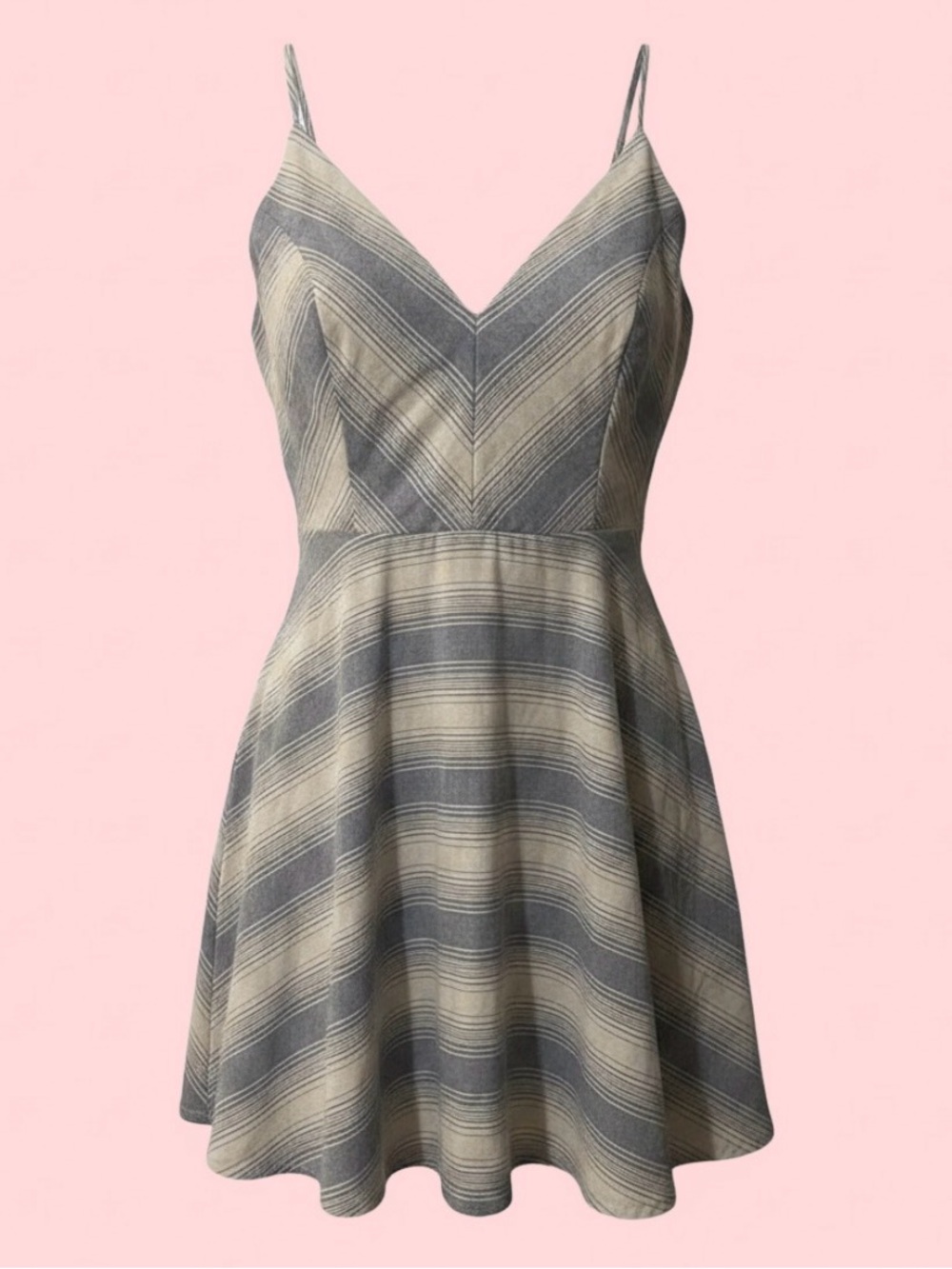 50% off! SUMMER SALE Altar’d State Blue and White Open Back Striped Mini (L)